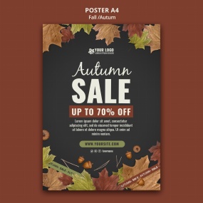 秋季促销PSD分层海报